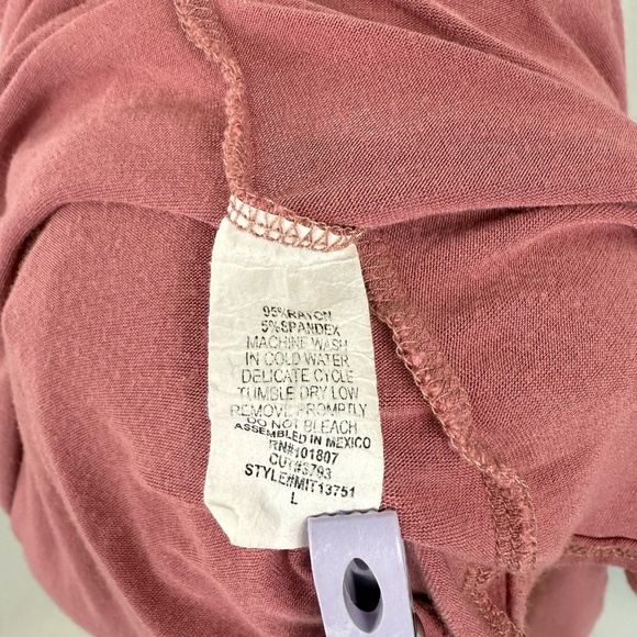 Espresso Rose Pink Long Sleeve Light Weight Waterfall Wrap Jacket Size Large - Picture 8 of 9